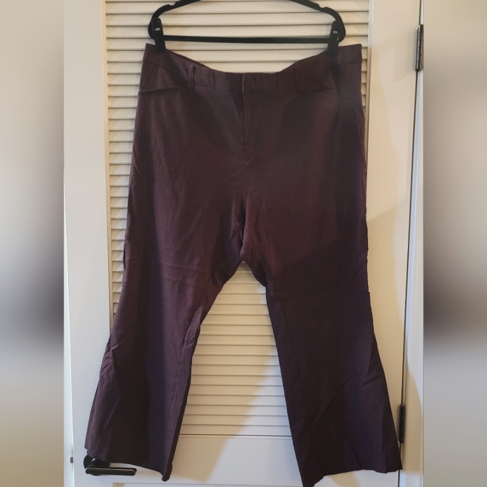 Torrid - (Plus-Size) Burgundy Stretchy Pants With Front Pockets